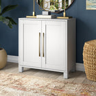 Hudson&Canal - Meuble d'appoint Chabot de 71 cm de largeur - Blanc-Dimensions du produit : 14" L x 28" l x 32" H