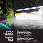 Bell + Howell - Bionic XL Applique murale à DEL à détecteur de mouvement étanche-Lumières super brillantes - cette lampe solaire a 64 lumières LED, 40 fois plus brillantes qu’une lumière extérieure standard, dégageant jusqu’à 1000 lumens de puissance d’éclairage, la température de la lumière est de 6500 kelvin, ce qui est le meilleur pour la lumière extérieure naturelle