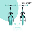 Yvolution - Velo Junior Vélo d'équilibre - Vert-Le Yvolution Velo Junior permet aux enfants de s'entraîner avec une roue stable à double largeur, avant de passer à une seule roue à mesure qu'ils gagnent en confiance.