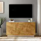 Modway - Abel 59 pouces Burl Wood Buffet de buffet TV, Burl blanc blanchi-4 étagères