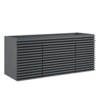 Modway - Render 48" Armoire de lavabo compatible avec un seul lavabo (non inclus) - Gris-Vanité moderne du milieu du siècle