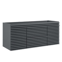 Modway - Render 48" Armoire de lavabo compatible avec un seul lavabo (non inclus) - Gris-Vanité moderne du milieu du siècle