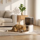 PawHut - Distributeur automatique de nourriture pour chat, WiFi 2,4G, contrôle intelligent par application, distributeur de nourriture pour animaux 8L-La connexion WiFi 2,4G permet la programmation des repas à distance et des alertes instantanées de batterie faible  
