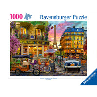 Ravensburger - Puzzle Paris à l'aube - 1000 pièces-Offrez-vous un moment de pure détente avec ce puzzle. Pièce par pièce, profitez de cette activité anti-stress qui favorise la concentration, la déconnexion et le lâcher-prise. Soulagez les tensions du quotidien, travaillez votre mémoire et exercez vos capacités cognitives : le puzzle est un jeu aux multiples bienfaits pour la santé 