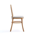 Manhattan Comfort - Lot de 2 chaises de salle à manger Paragon 44,5 cm style industriel chic, rembourrées, coloris Nature et Avoine-Coussin de siège en option inclus pour plus de confort