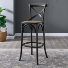 Modway - Gear Tabouret de bar - Noir-Capsules de pied non marquées