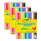 Crayola - Papier de construction, 240 feuilles par paquet, 3 paquets, 720 feuilles au total-Le papier de construction Crayola est un incontournable pour les projets à la maison et à l'école