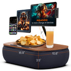 ShoppingAll - Support de tablette réglable avec coussin et oreiller - Gris-Design Spacieux - Mesurant 16.9” x 10.8” x 3.5”, ce support offre un espace généreux pour les livres, ordinateurs portables et tablettes tout en restant compact et léger pour un transport facile.