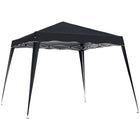 Outsunny - Tente auvent d'extérieur pliante 8 pi l x 8 pi L avec sac - Noir-Convient pour organiser une petite fête, un pique-nique, des sorties à la plage, etc