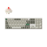 Keychron - Q6 Max RGB Wireless Mechanical Keyboard - Red Switch - Full-size Layout with Knob - Shell White-Connectivité exceptionnelle : Passez sans effort d'un appareil à l'autre avec la connexion sans fil 2,4 GHz ou Bluetooth 5.1, offrant des temps de réponse rapides et des capacités multitâches sur votre ordinateur, téléphone et tablette.