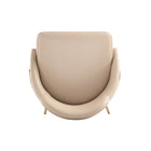 Manhattan Comfort - Gracie tabouret de comptoir moderne de 22" en similicuir rembourré - beige et doré-21,7 po L x 23 po l x 38 po H