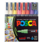 Posca - Marqueurs de peinture à base d'eau - Pointe fine réversible (0,9-1,3 mm) - Couleurs assorties - paquet de 16-Marqueurs de peinture à base d'eau adaptés à la plupart des projets artistiques et artisanaux sur plus de 50 surfaces, y compris le bois, le verre, le métal, le plastique, la céramique, le cuir et plus encore.