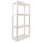 Oskar - Étagère de rangement à 4 niveaux - 14 po x 30 po x 57 po - blanc-L'empreinte compacte de 30 x 14" est idéale pour les petits espaces