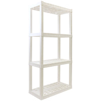 Oskar - Étagère de rangement à 4 niveaux - 14 po x 30 po x 57 po - blanc-L'empreinte compacte de 30 x 14" est idéale pour les petits espaces