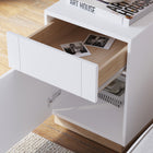 Nexera - Table d'appoint Nauraa, Blanc et Érable naturel-5