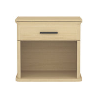 Manhattan Comfort - Table de nuit traditionnelle Clifford à 1 tiroir - Chêne naturel-Finition stratifiée aspect bois : aspect bois chaud et naturel avec une surface durable et facile à nettoyer