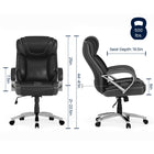 Flash Furniture - Fauteuil de direction à pivot, série Hercules pour tailles fortes, avec siège très large, noir (GO2092M1BK)-Mécanisme de verrouillage d'inclinaison
