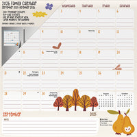 DateWorks - 2026 Calendrier Mural Magnétique Familial 16 Mois - 12 po x 12 po - Anglais -12,00" x 12,00"