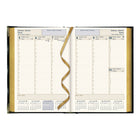 Brownline - 2026 Agenda hebdomadaire Executive - 8-3/16 po x 5-5/8 po - Couleurs assorties - Trilingue-Couleurs assorties (noir, marine, bourgogne, tan). Le choix des couleurs n'est pas disponible pour les commandes en ligne