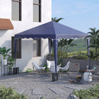 Outsunny - Tente auvent pliante 10 pi l x 10 pi L avec sac de transport, bleu-Structure en acier avec revêtement en poudre pour un soutien solide