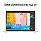 Apple - Portatif MacBook Air 13,6 po, M2, SSD 256 Go, Mémoire unifiée 16 Go, Comète, Français-Écran Liquid Retina 13,6 po avec luminosité de 500 nits pour des images éclatantes et ultradétaillées