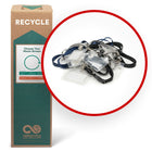 TerraCycle - Badges et cordons - Zero Waste Box - 11 x 11 x 40 - Moyenne-Veuillez nous envoyer les étiquettes de nom, les manchons en plastique, les attaches en métal ou en plastique, les cordons en tissu ou en plastique.