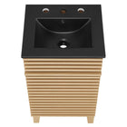 Modway - Render 18" Vanette de salle de bain - Noir de chêne-Construction en panneaux de particules et stratifiés