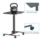 ShoppingAll - Chariot pour ordinateur portable à hauteur réglable pneumatique assis-debout - Noir- CONSTRUCTION ROBUSTE: La Base Du Bureau Comprend Un Cadre Large En Acier Renforcé Pour Une Stabilité Et Une Durabilité À Long Terme.