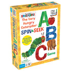 Briarpatch - Jeu ABC - Tourne et cherche - La chenille qui fait des trous -Contient un plateau de jeu, une toupie, 52 cartes d'images, 4 pièces de jeu et des instructions.