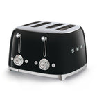 SMEG - Grille-pain 4 tranches 4x4 - noir-Fentes larges avec centrage automatique, pour des tranches de différentes épaisseurs