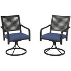 Outsunny - Chaises pivotantes Patio, Rocker pivotant extérieur, bleu-Pour que deux personnes puissent se détendre ensemble autour de la piscine 
