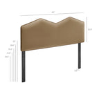 Modway - Cosette Performance Velvet Tête de lit Queen size, Taupe-Cadre en mélange de bois