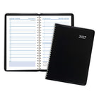 Staples - Agenda quotidien 2027 - 8 po H x 4 7/8 po l - noir - bilingue-Format des pages : 8 po H x 4 7/8 po l