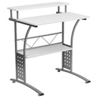Flash Furniture Bureau d'ordinateur Clifton blanc-Style contemporain