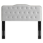 Modway - Sophia Touffe Performance Velvet Tête de lit jumelée, Gris clair-Rembourrage en mousse dense