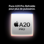Apple - iPhone 18 Pro - 256 Go - Argent - Débloqué-Caméra avant center stage 18 mpx - Options de cadrage flexibles, pour inclure plus de monde dans vos images. Vidéo double capture avant et arrière. Et plus encore
