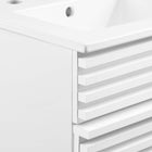 Modway - Render 18" Armoire à coiffeuse de salle de bain - Blanc blanc-Assemblée requise