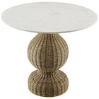 Modway - Zale 36 po Marbre et herbiers marins Table à manger, Blanc Naturel-Assemblée requise