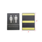 Futech - Panneau de Toilette Gris Homme/Femme avec Braille-Structure en plastique durable