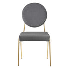 Modway - Craft Performance Velvet Fauteuil d’appoint de salle à manger - Gris or-9