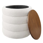 Modway - Mezzo Manche Tissu Boucle Ottoman de stockage - Nuage-7