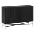 Hudson&Canal - Buffet Brighton 48" de largeur - Grain noir-Un design contemporain moderne pour votre salle à manger, votre cuisine ou votre bureau