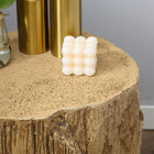 HOMCOM - Table d’appoint aspect béton - brun naturel-Aucun assemblage requis 