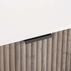 Manhattan Comfort - Dumbo table de chevet moderne 1 tiroir et commode 3 tiroirs - blanc et gris rustique - ensemble de 2-Recommandé pour un téléviseur jusqu'à 35 pouces
