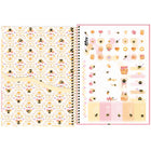 Hilroy - Cahier À Couverture Rigide, Abeilles - 160 Pages - 10-7/8 po H x 7-7/8 po l, Blanc-Reliure à spirale dorée 