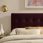Modway - Emily Velours de performance résistant aux taches Tête de lit Queen size, Mûrier-Tête de lit Queen size
