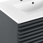 Modway - Render Fixation murale de 30" Vanette de salle de bain - Gris blanc-Matchs non inclus