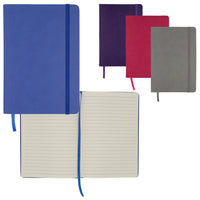 Merangue - Carnet à couverture souple avec bande de fermeture - 6 po x 8 po - Couleurs assorties-Nombre de feuilles et taille par cahier / bloc: 96