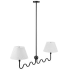 Modway - Wave Gribouillis à 2 bras Lumière suspendue - Noir-Pendentif suspendu à deux lumières