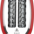 Salton - grille pain numériques NuRetro 2 tranches - cerise cosmique-Ramasse miettes en acier inoxydable amovible qui simplifie le nettoyage et garde les comptoirs propres.